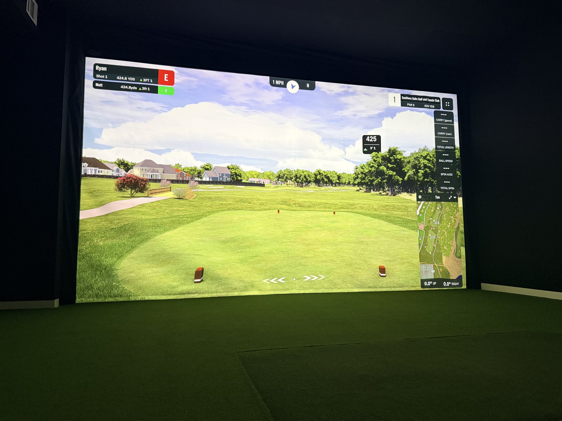 4th Groove indoor golf simulator bay